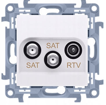 Simon 10 gniazdo ant RTV-SAT-SAT CASK2.01/11 biały