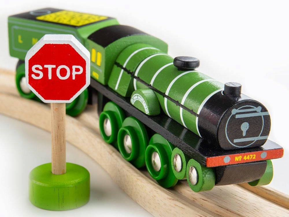 lokomotywa wagon tory do kolejka drewniana BIGJIGS Seria BJT458