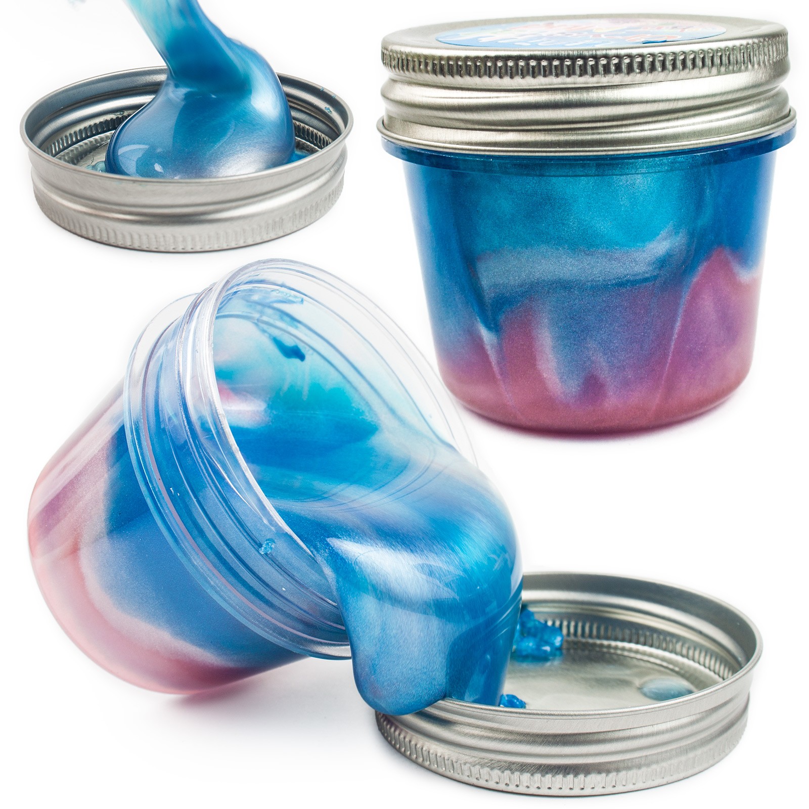 

Butelka Slime Galaxy Perłowa Mieniąca Się Tęczowa