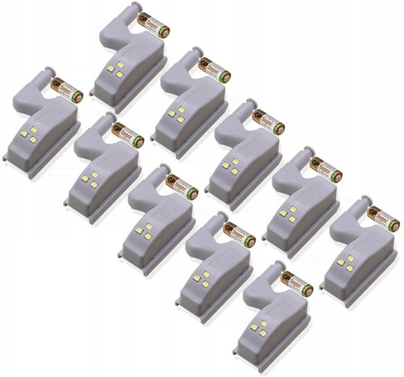 

10x Lampka Na Zawias Do Szafki Szafy Led +baterie