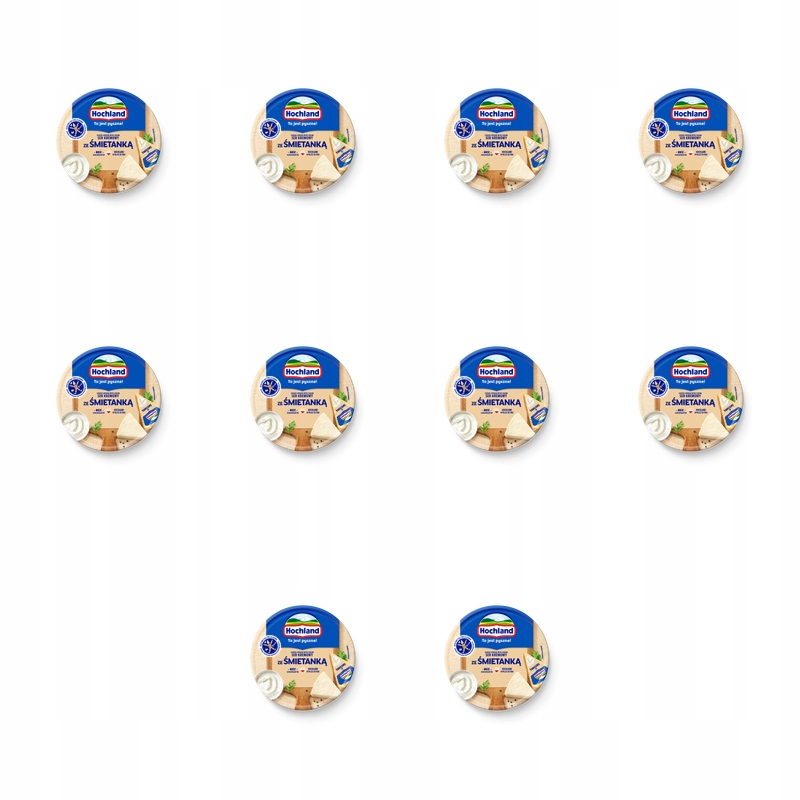 Hochland Smetanový krémový sýr tavený v trojúhelnících 180 g X10