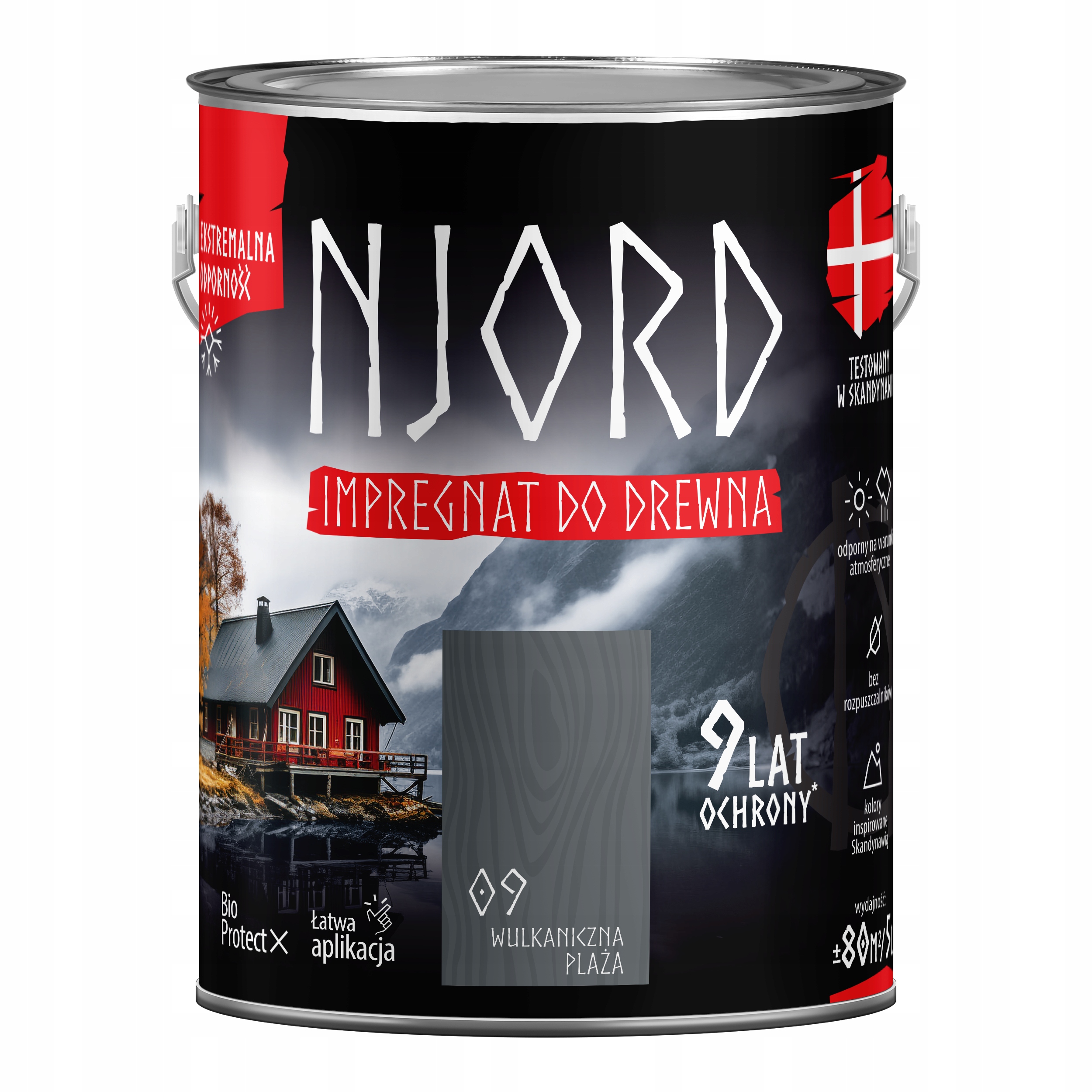 Impregnat do elewacji drewnianych Njord 5L wulkaniczna plaża