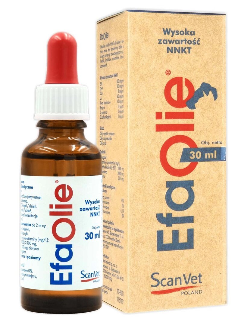 Scanvet Efa Olie Přípravek na kožní onemocnění 30 ml