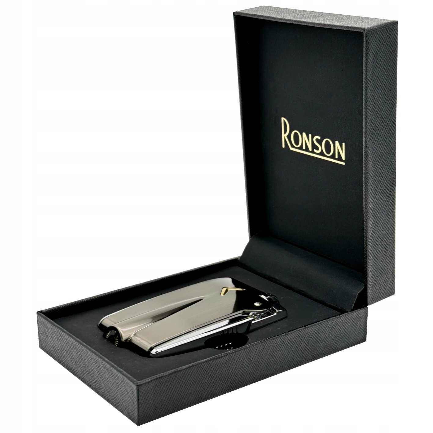 Zapalovač Ronson Premier Varaflame Gun Metal plynový