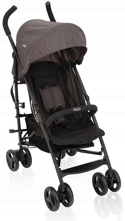 Graco Travelite Lekki Wóżek Spacerowy Typu Parasolka Dla Dziecka Black Grey