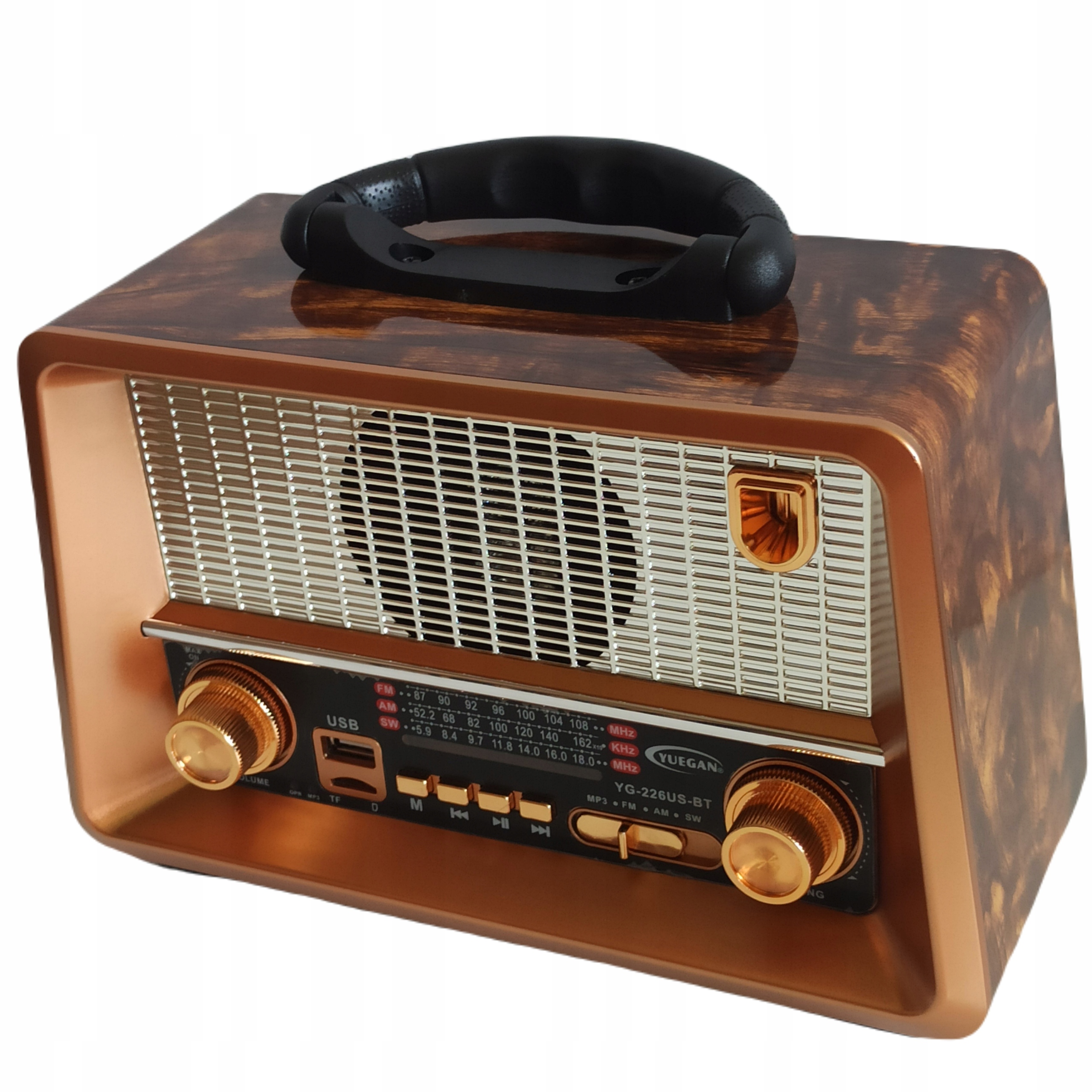 RADIO W STYLU VINTAGE RETRO z bluetoothem I PANELEM SOLARNYM