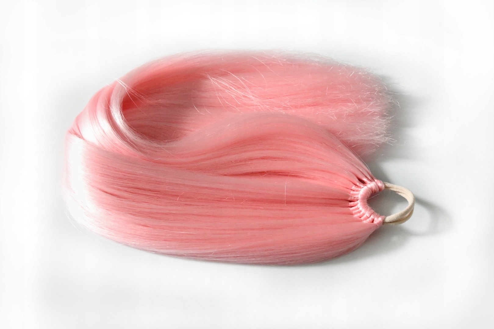 Culík na gumičce, prodloužení culíku světle růžový XL 160g