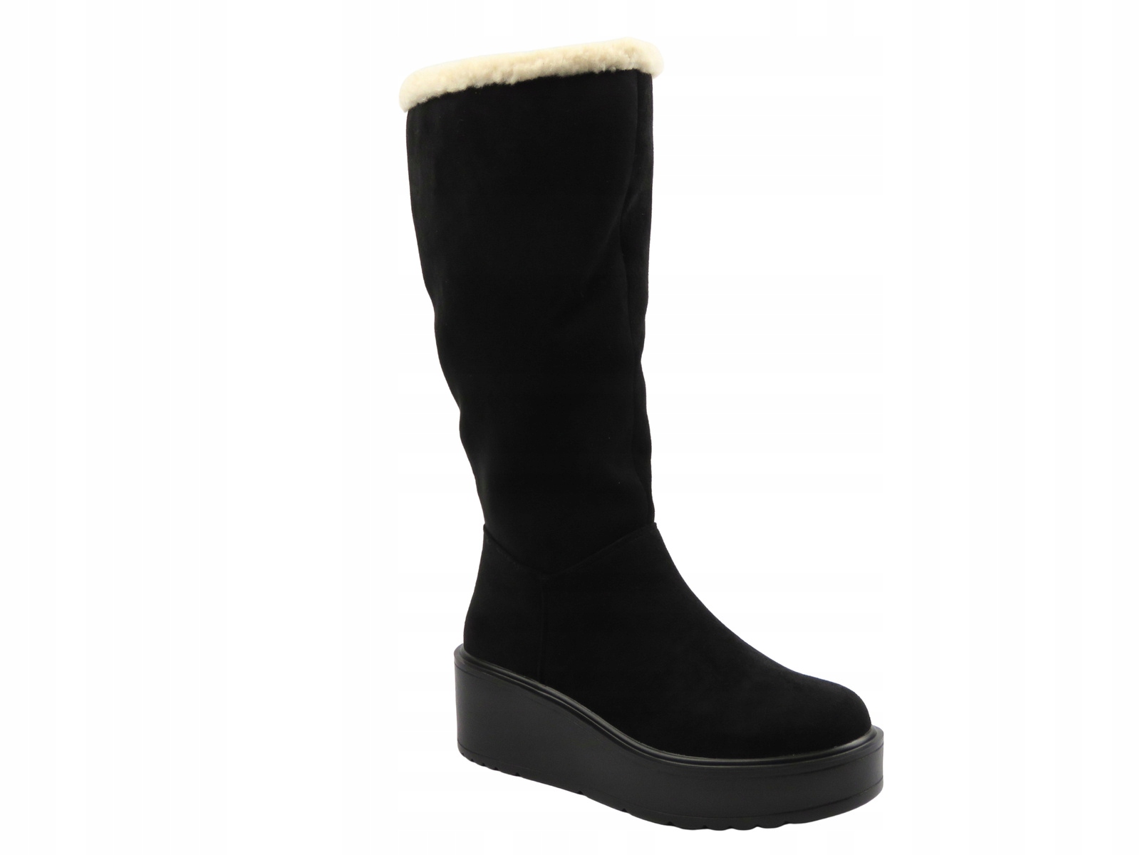 Dámské Kozačky Potocki 25-11327 Černé, Semišové, Pohodlné