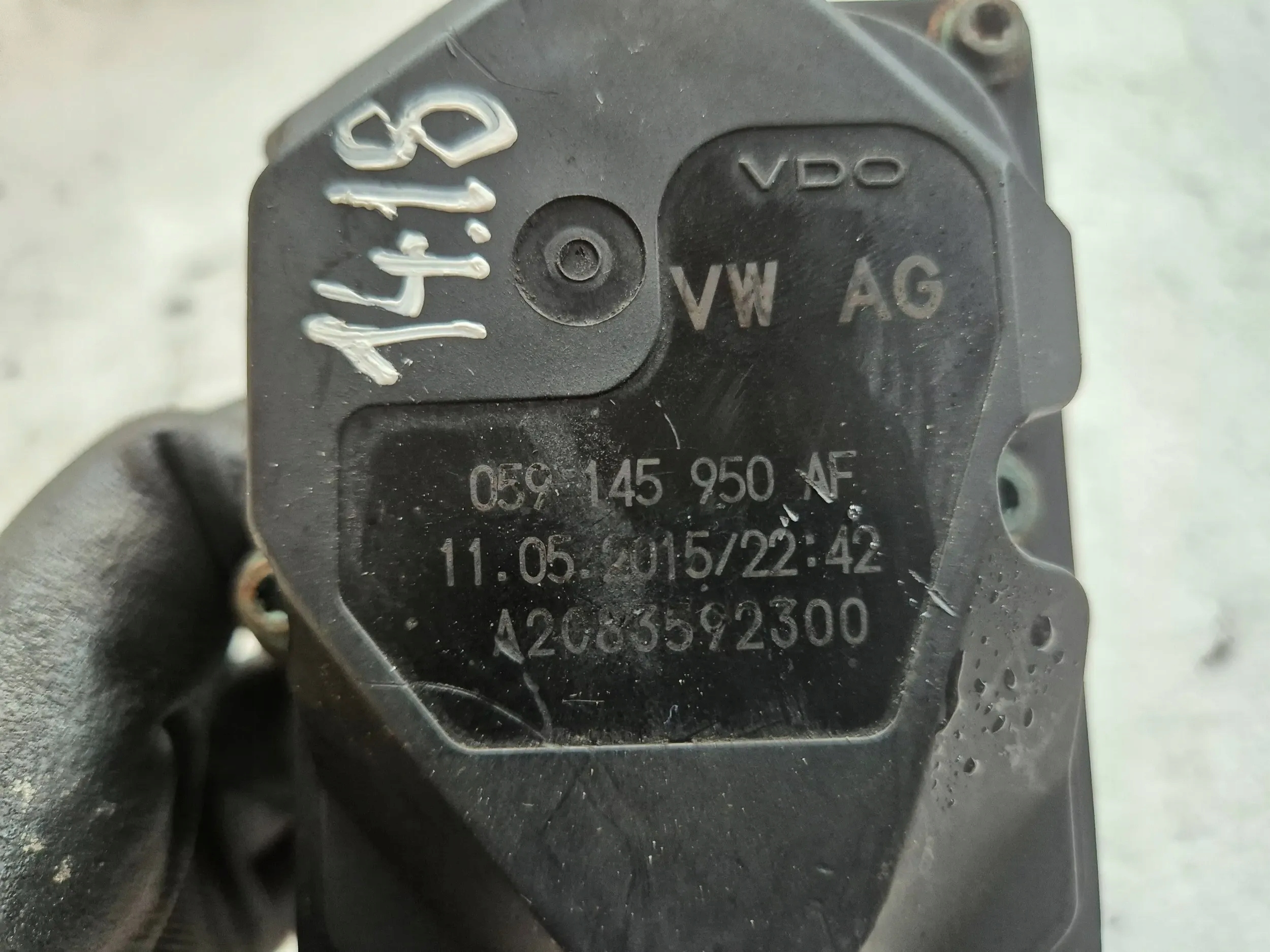throttle flap 059145950AF Vw Touraeg II 7P A6 C7 3.0 TDI
