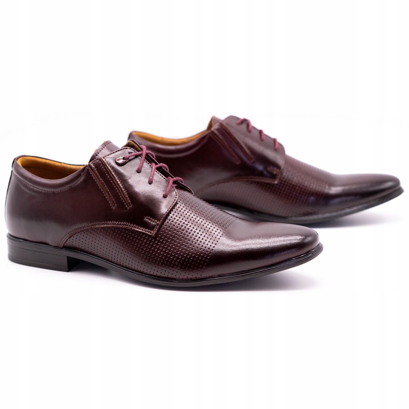 

Olivier Eleganckie Pantofle Wizytowe 482 Bordo 40