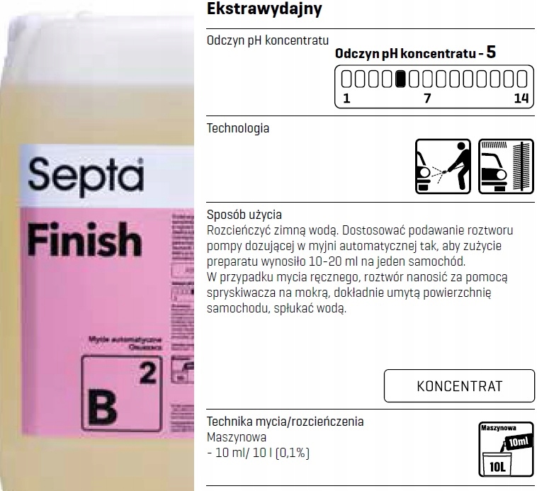 Finish B2 środek do osuszania samochodu 1L Producent Septa