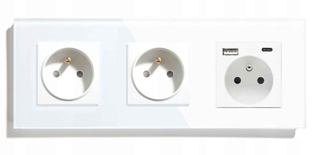 Trojitá Skleněná Elektrická Zásuvka Usb-c