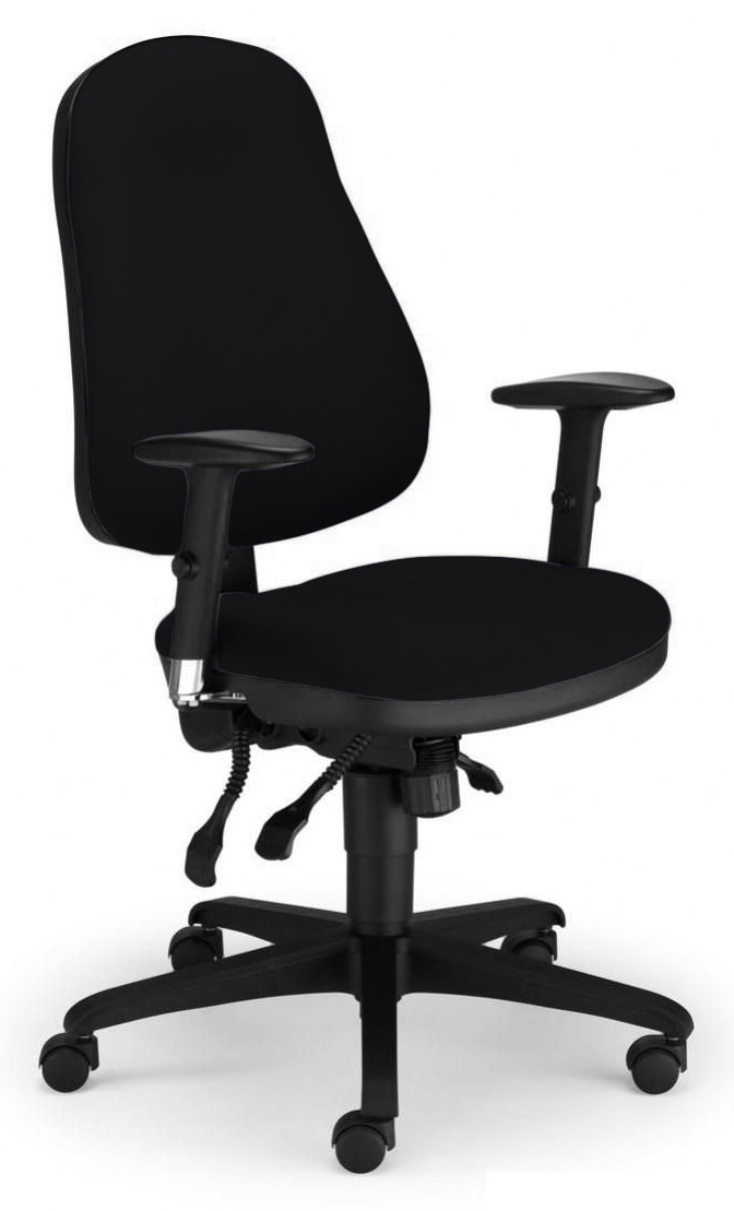 Fotel obrotowy Polski biurowy do pracy nauki Offix SM01 czarny Nowy Styl