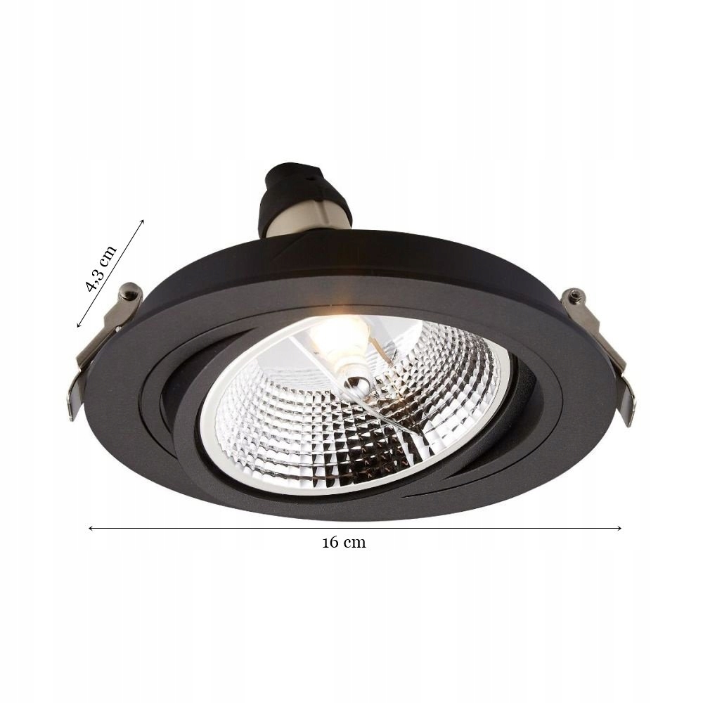 Czarne ruchome oczko wpuszczane sufitowe CHUCK Stan opakowania oryginalne