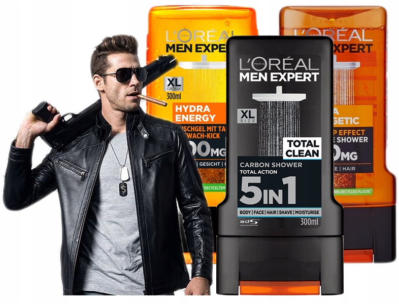 Żel pod prysznic dla mężczyzn MEN LOREAL ŻELE KOSMETYKI import Anglia Wielkość Produkt pełnowymiarowy