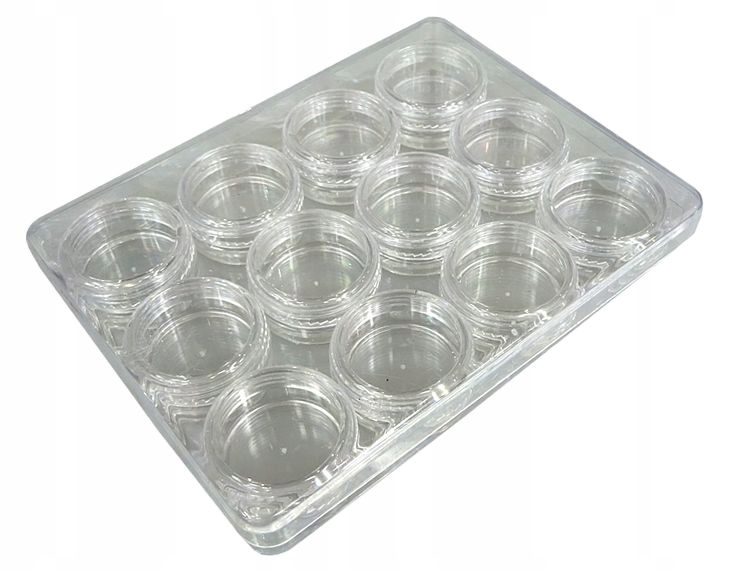 

Słoiczki Do Ozdób Próbek 5ml Kasetka 12 szt Słoik