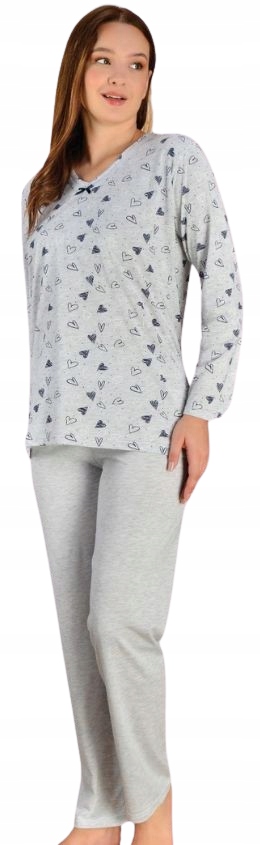 Klasické Šedé Pyžamo S Dlouhým Rukávem, Jednotné Šedé Kalhoty, Velikost L