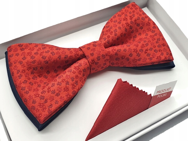 MUCHA / MUSZKA MĘSKA CZERWONA / GRANATOWA WE WZORY