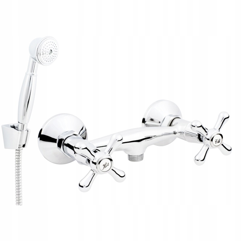 

Bateria Natryskowa Ścienna Z Natryskiem Retro