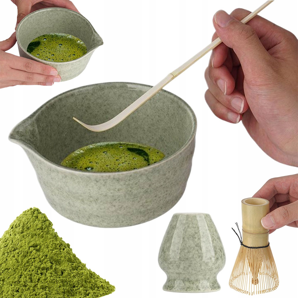 Levně Sada Na Matchu S Bambusem: Miska, Chasen, Lžička – Ideální Dárek