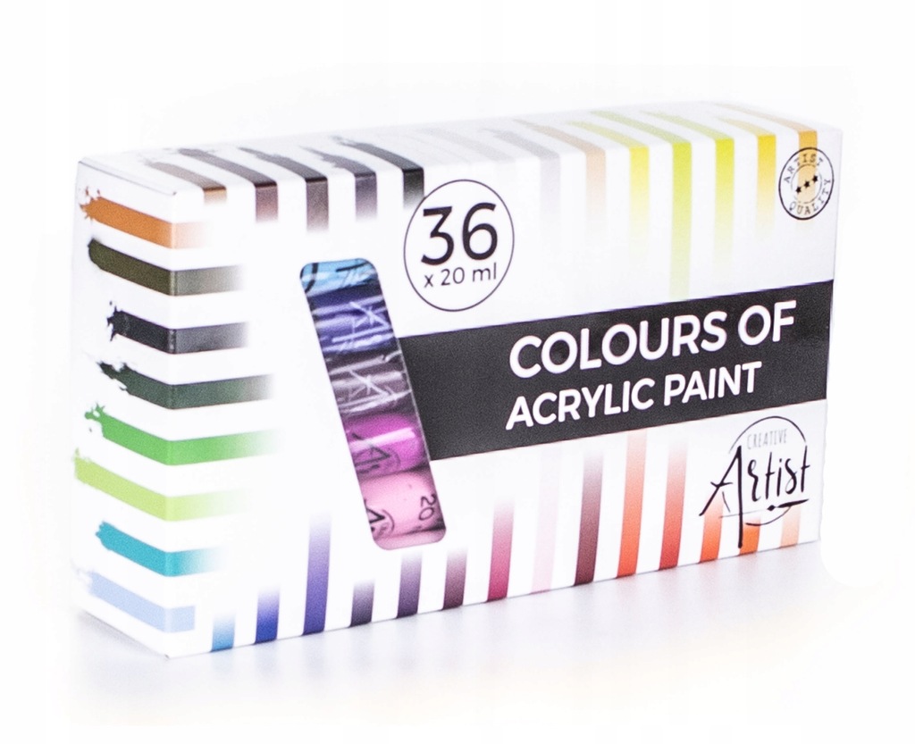 FARBY AKRYLOWE DUŻY ZESTAW FARB AKRYLOWYCH 36x20ml FARBA AKRYLOWA EAN (GTIN) 6924073632033