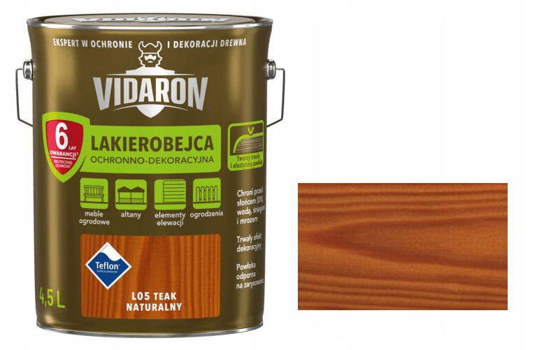 

Vidaron Lakierobejca L05 Teak Naturalny 4,5L tik