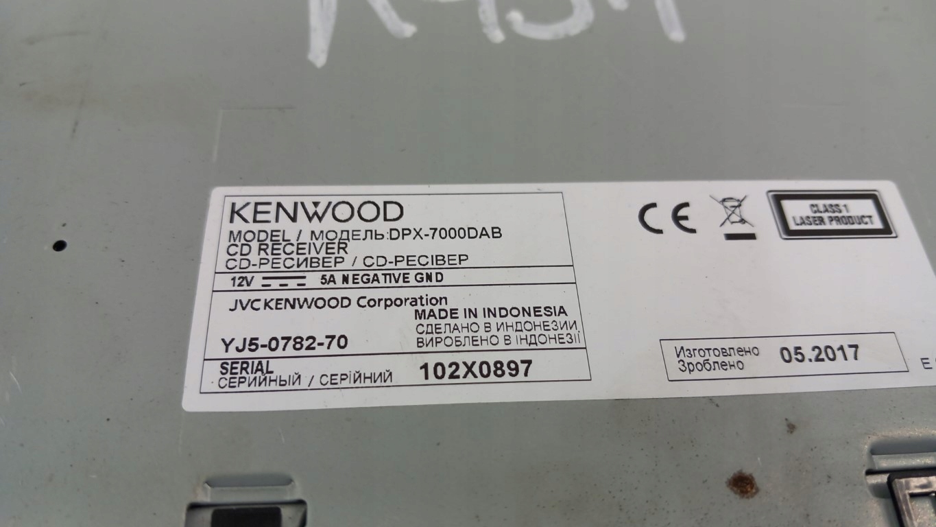 RADIO CD KENWOOD DPX7000DAB Typ samochodu Samochody osobowe