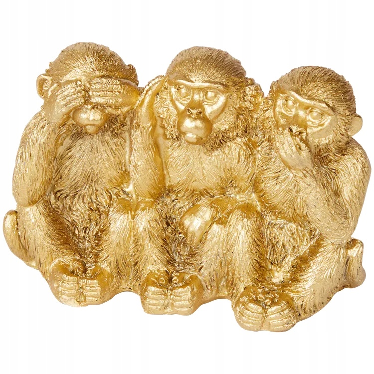 Figurka 3 małpek 8.5 m ZŁOTA BUDDA LEKKA DEKORACJA