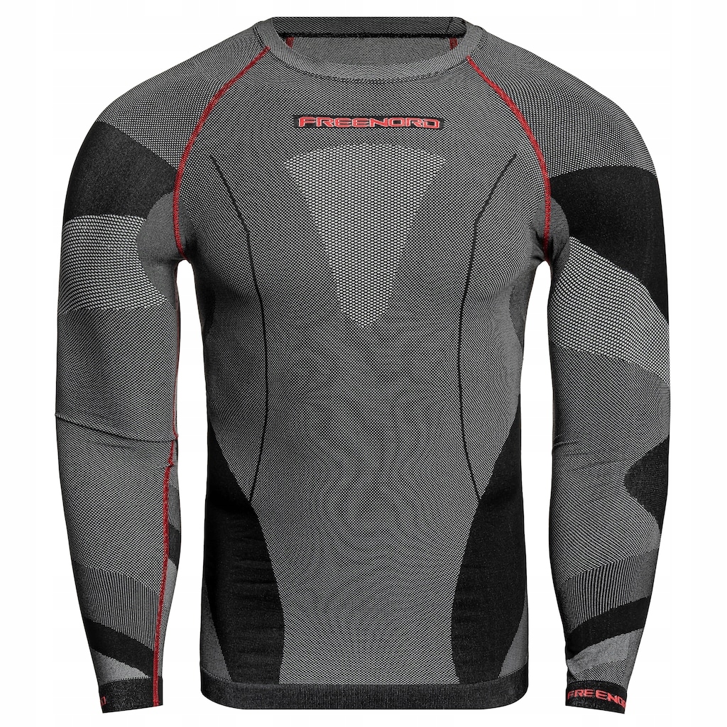 Koszulka termoaktywna męska FreeNord DryTech Long Sleeve Black/Red XL