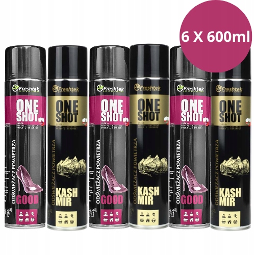 Levně Sada Good a Kaszmir Freshtek ONEShot 6X600ml neutralizátor