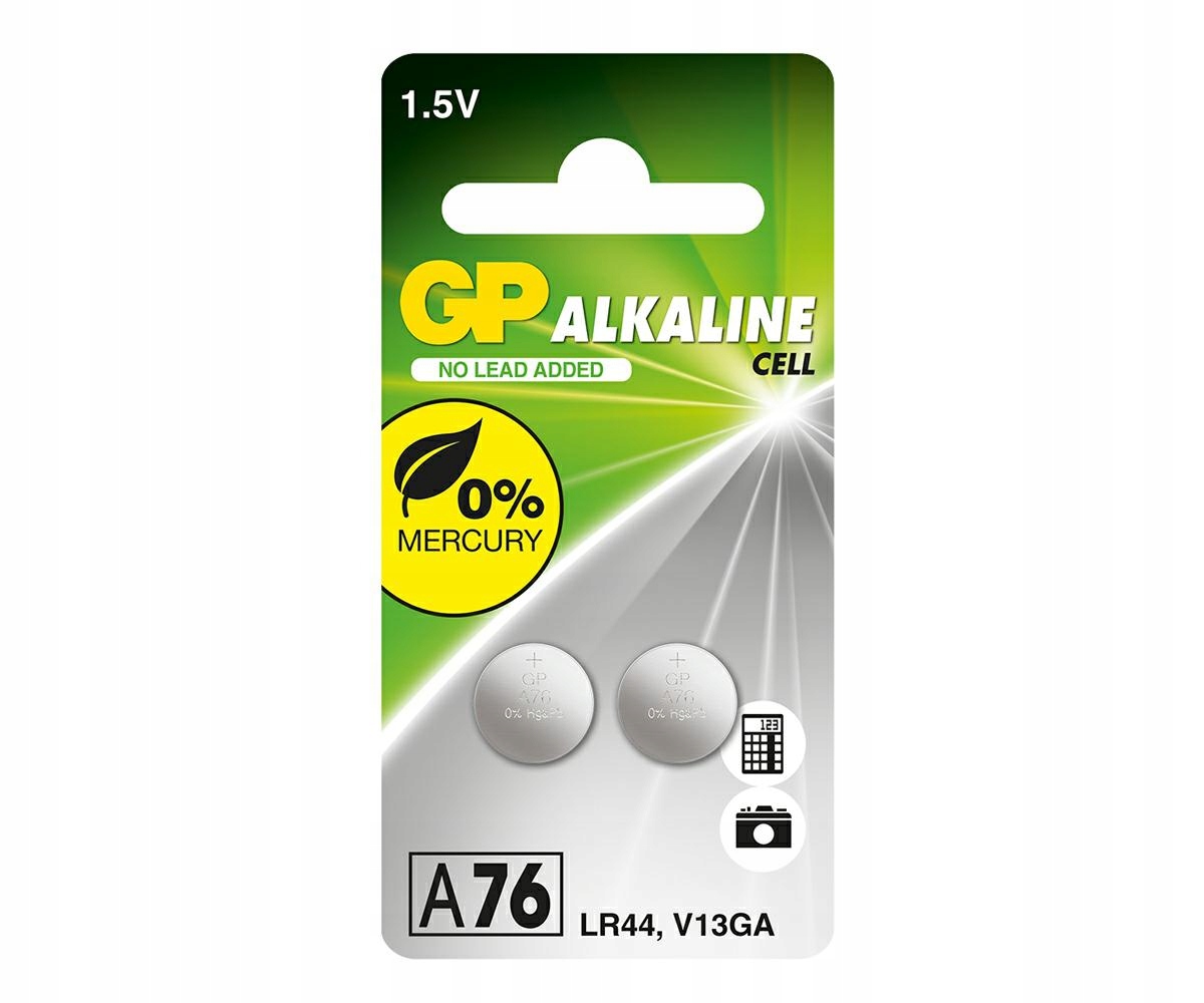 

2x Bateria alkaliczna Gp AG13 LR44 1,5V zegarkowa