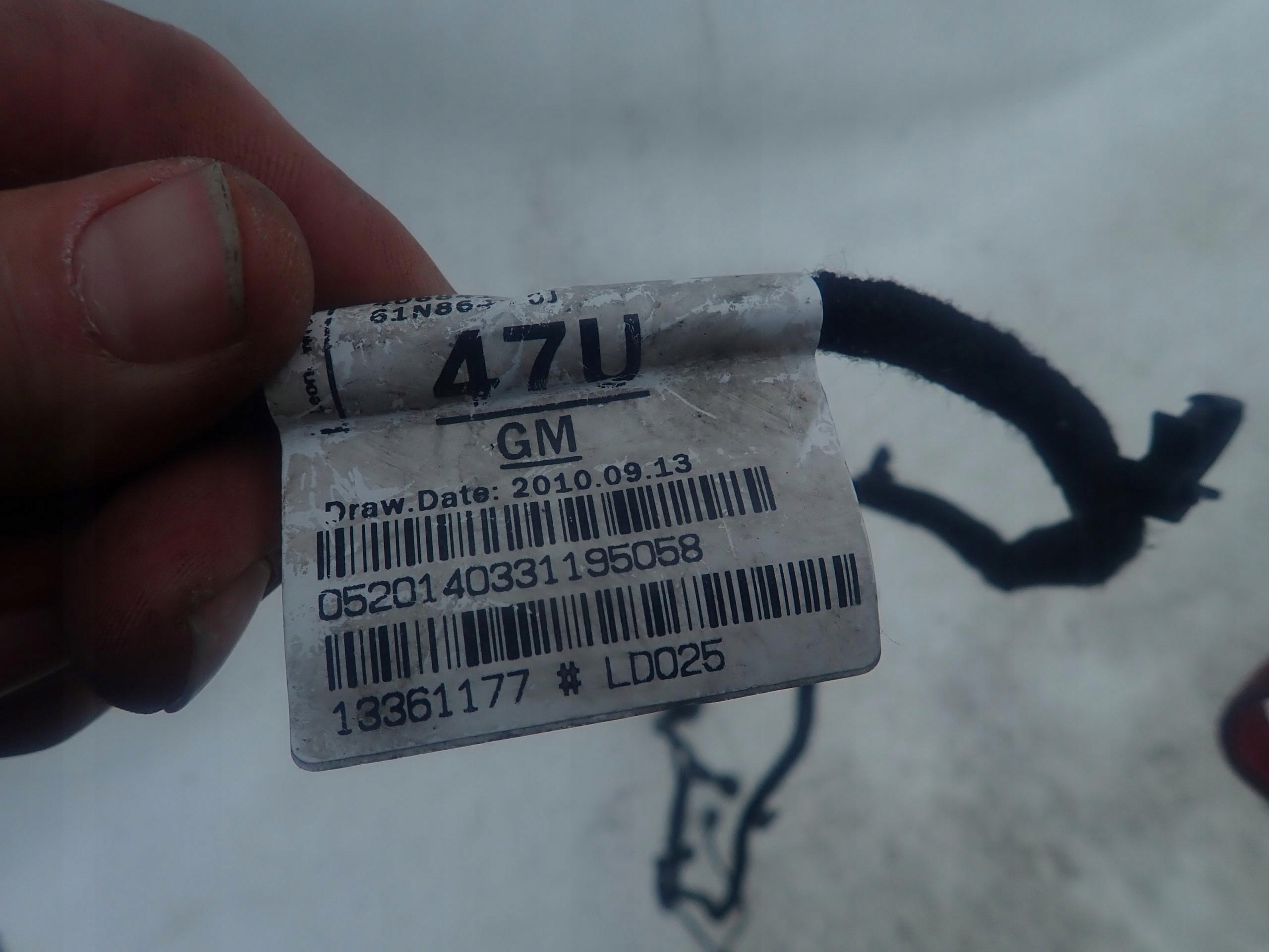 OPEL ZAFIRA C 12-> bundle wiring PDC front