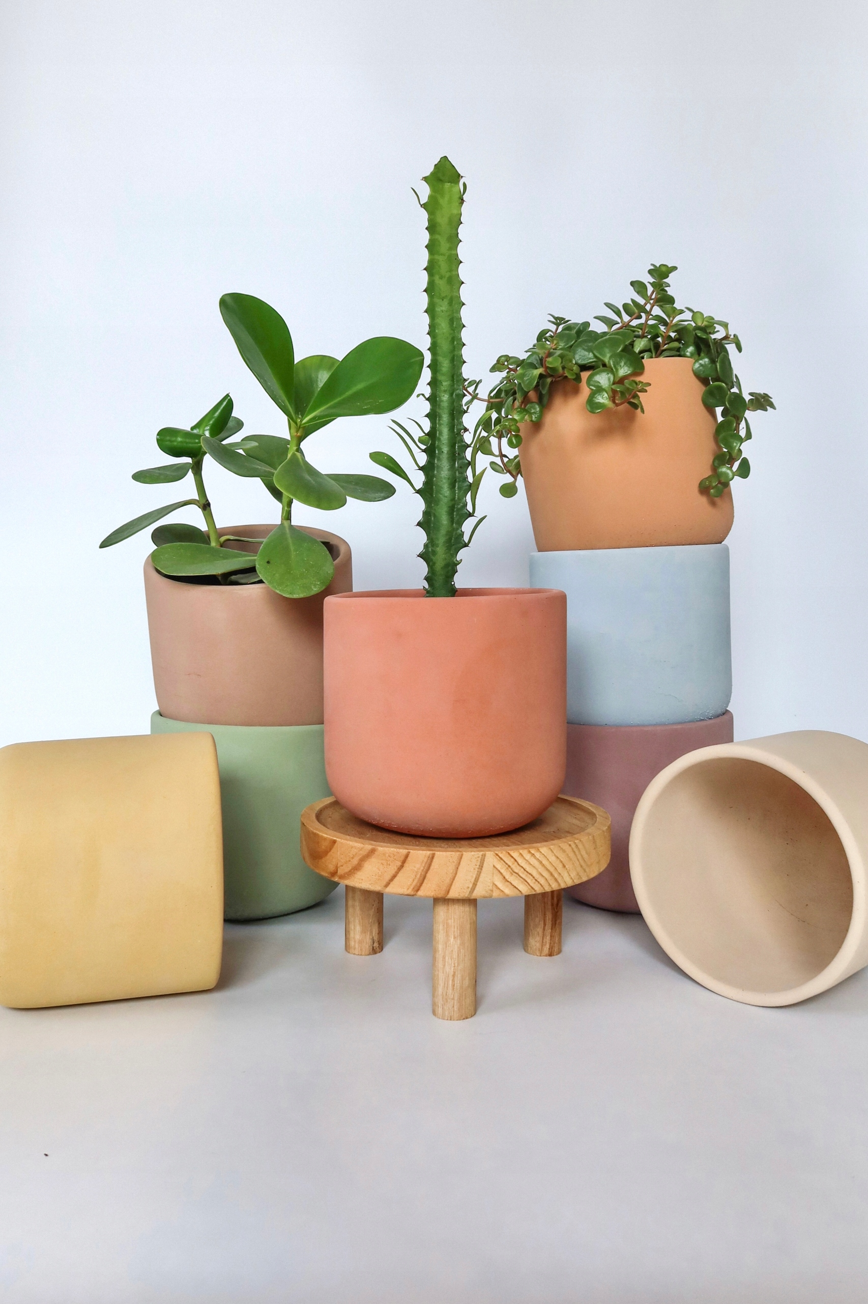 Doniczka betonowa 17cm peach Marka inna