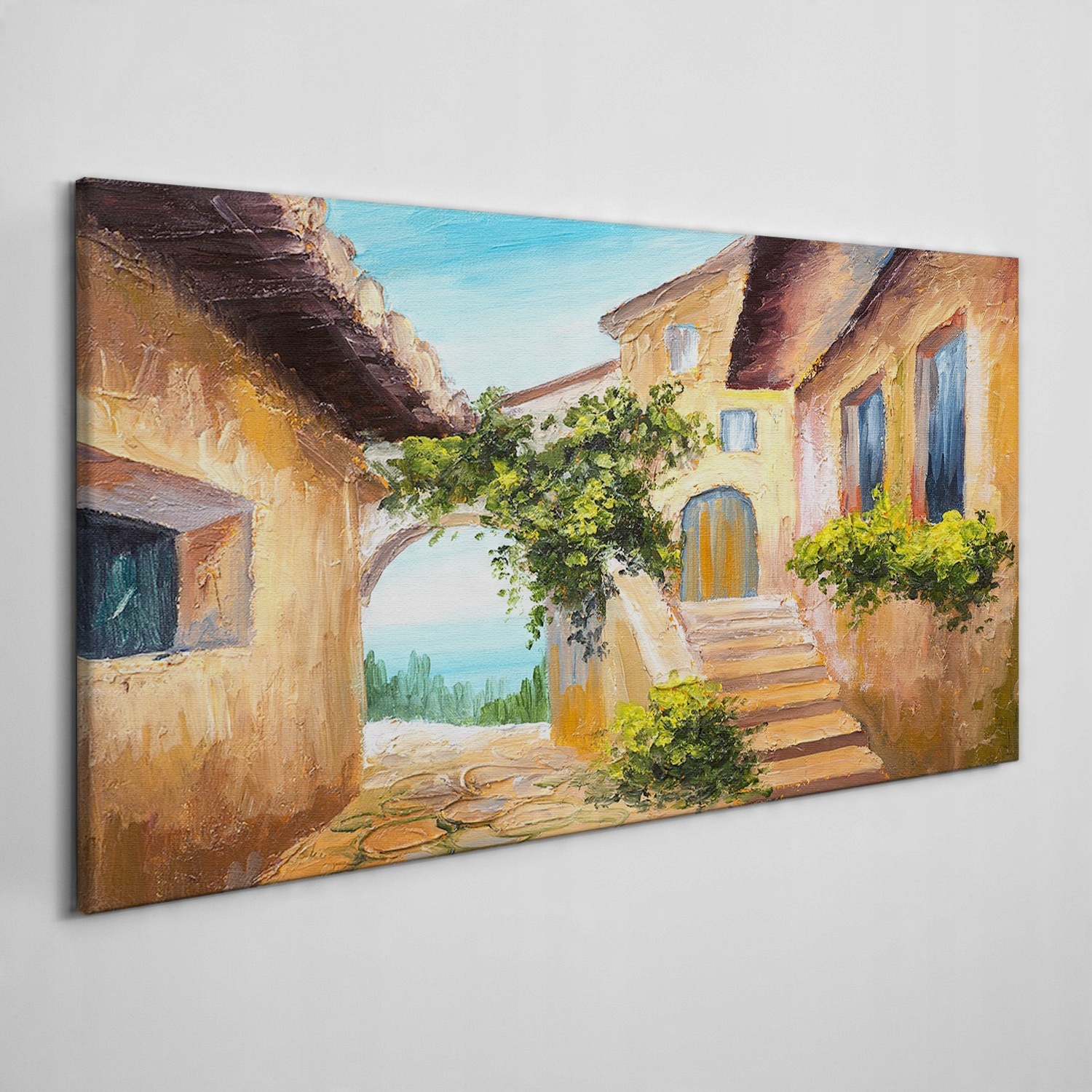 

Foto-obraz na ramie płótno Budynki morze 100x50 cm