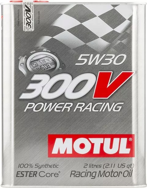 Motul 300V Power 5W-30 motorový olej 100 % syntetický 2L pre pretekárske autá