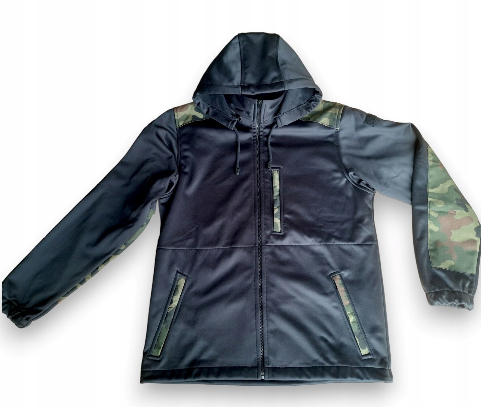 KURTKA MĘSKA TURYSTYCZNA SOFTSHELL CAMO WZ 93/CZARNY XXL