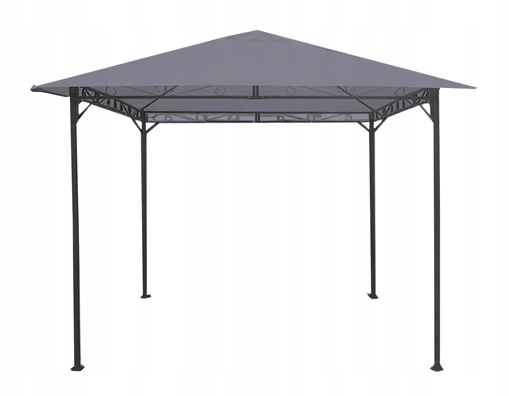 Záhradný Altánok Pergola Stabilný Sivý 3 x 3 x 2,55 M