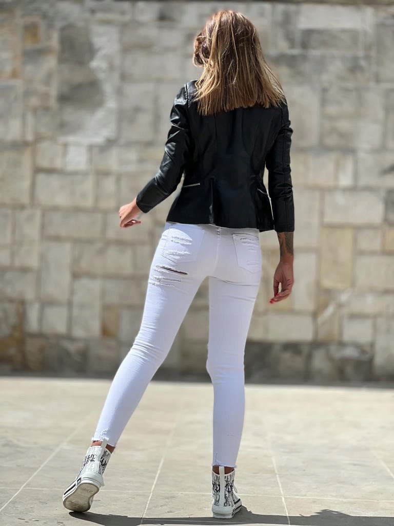 Kurtka Ramoneska Escandelle Paris_Chanelka 38/M Rękaw długi rękaw