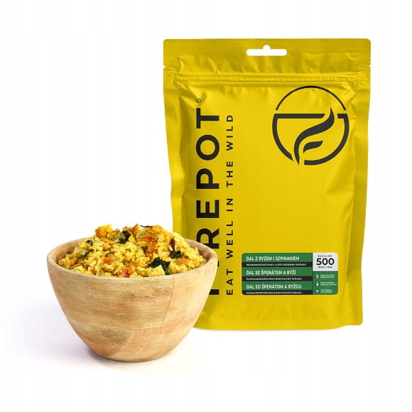 Danie liofilizowane Dal z ryżem i szpinakiem, 200g Firepot