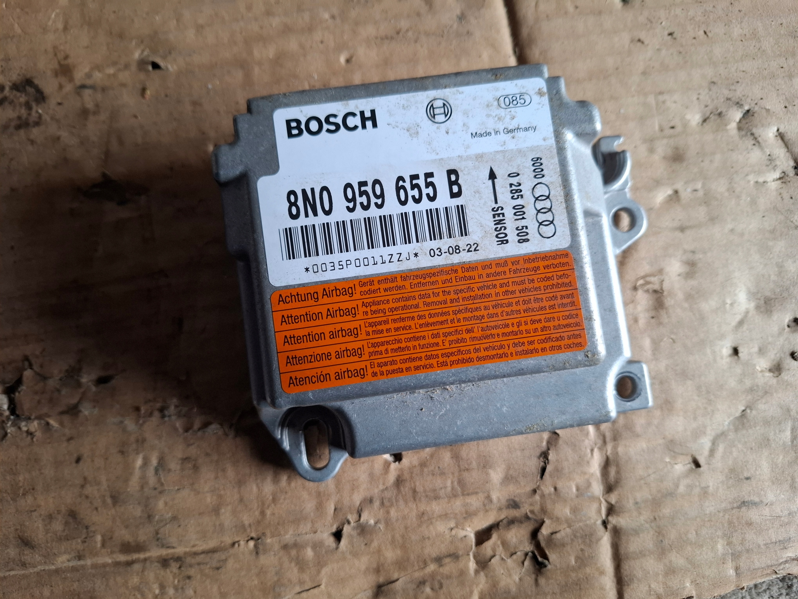 SENSOR modulo airbag airbag 8N0959655B AUDI TT 8N