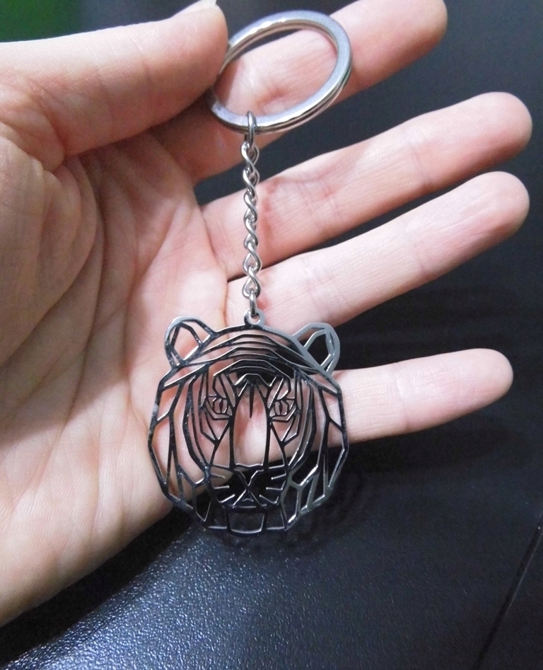 BRELOK, breloczek do kluczy, TYGRYS, tiger, kot Materiał dominujący metal