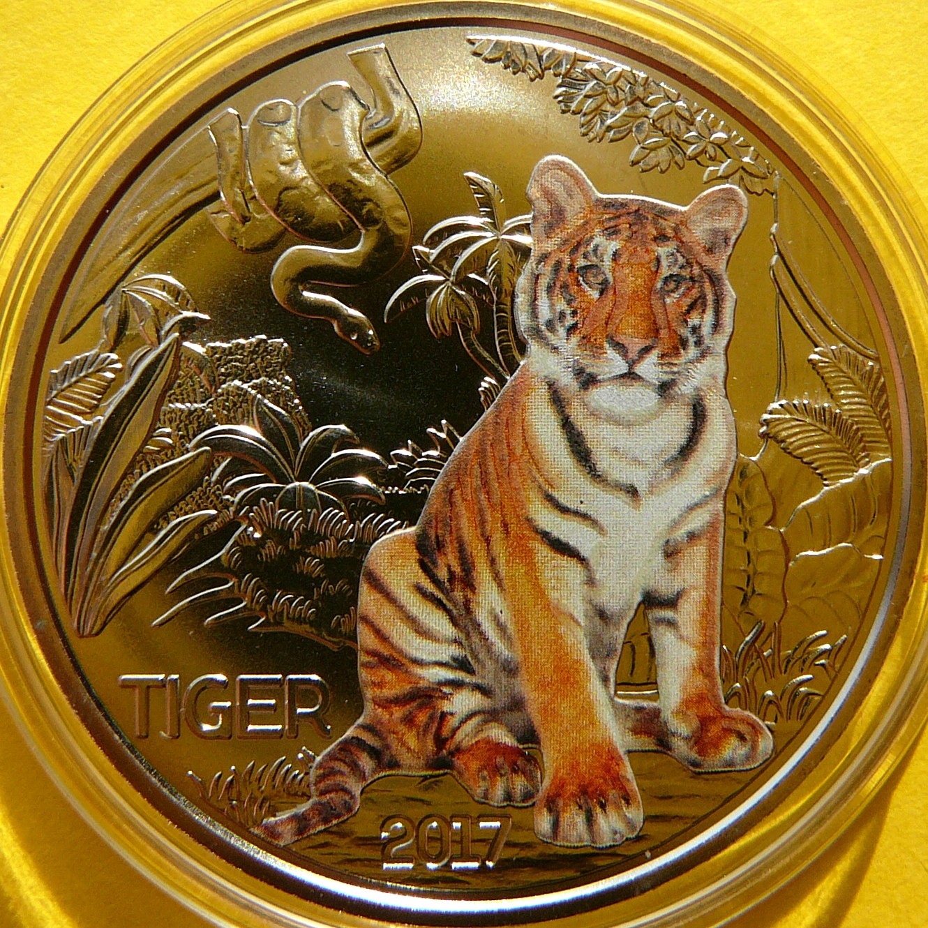 3 EURO AUSTRIA 2017 TYGRYS BENGALSKI ZWIERZĘTA ŚWIATA