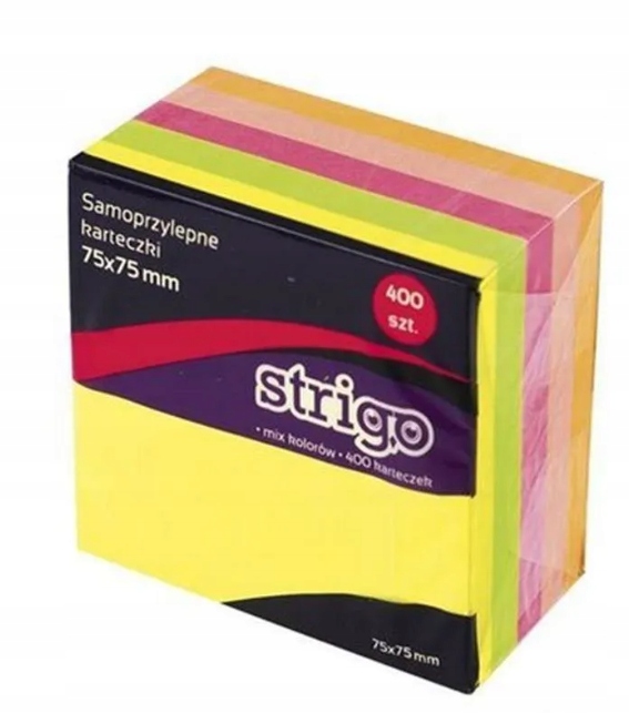 

Karteczki Samoprzylepne 75X75 400K.NEON Strigo