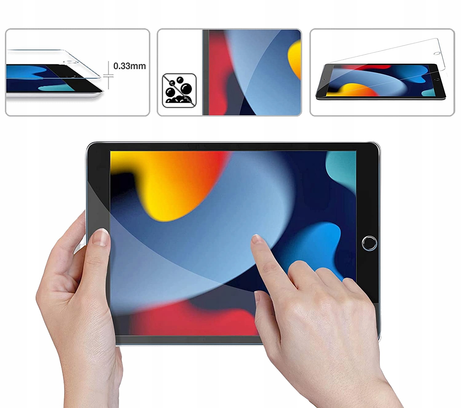 SZKŁO HARTOWANE 9H DO APPLE IPAD 9 GEN 10.2 2021 Dedykowana marka Apple