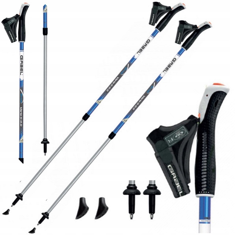 Sportovní hole pro Nordic Walking Gabel Vario S 9.6 džínové, nastavitelné