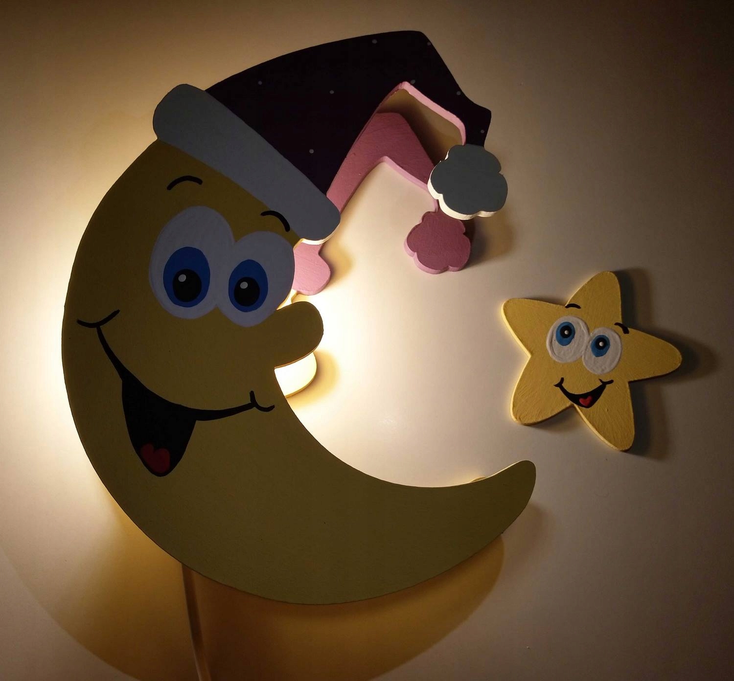 Lampka naścienna Księżyc Zasilanie sieciowe