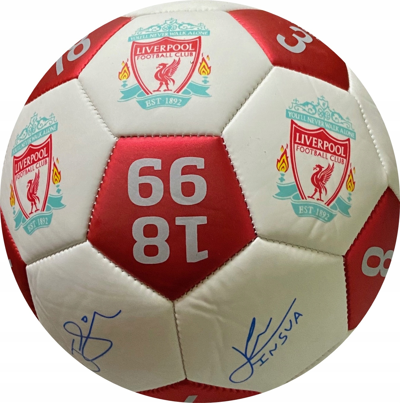 LIVERPOOL Z AUTOGRAFAMI PIŁKA NOŻNA ROZ.5 KLUBY EUROPY