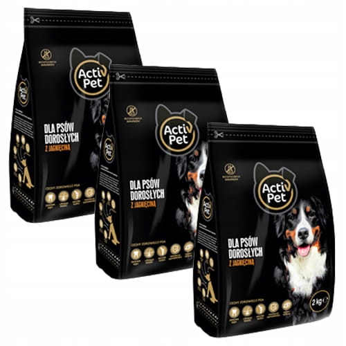 Activ Pet Krmivo pro psy 3x2 kg s jehněčím masem pro dospělé psy