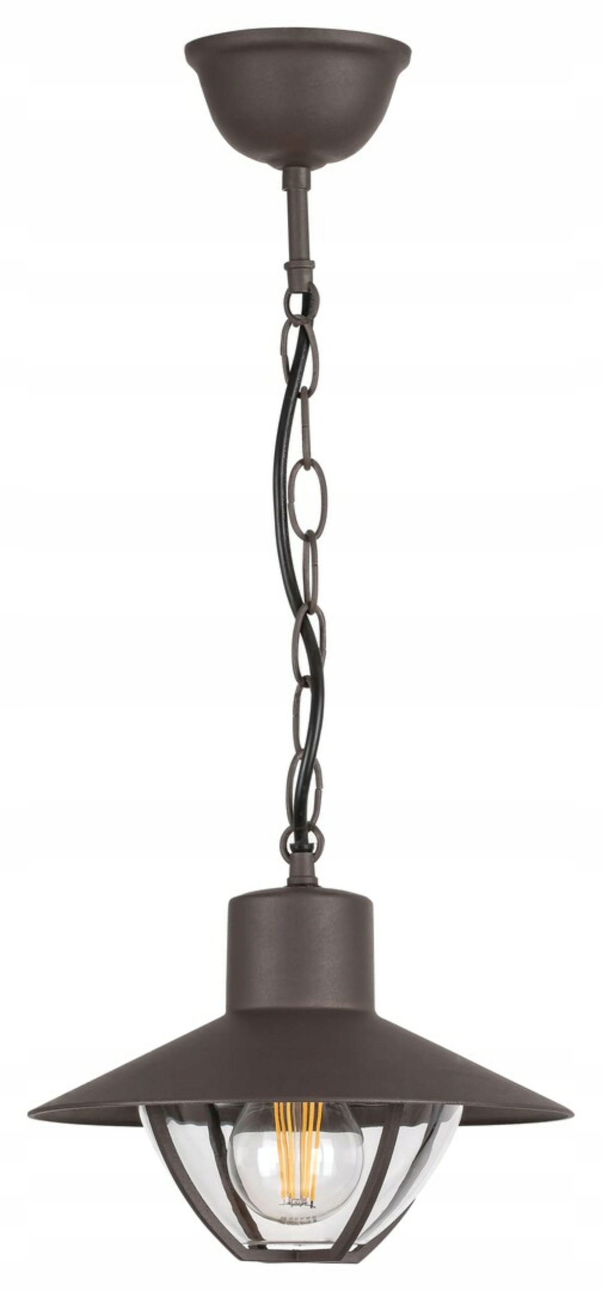 Rabalux Almada venkovní závěsné svítidlo E27 hnědé IP44, Ø245mm, 10W