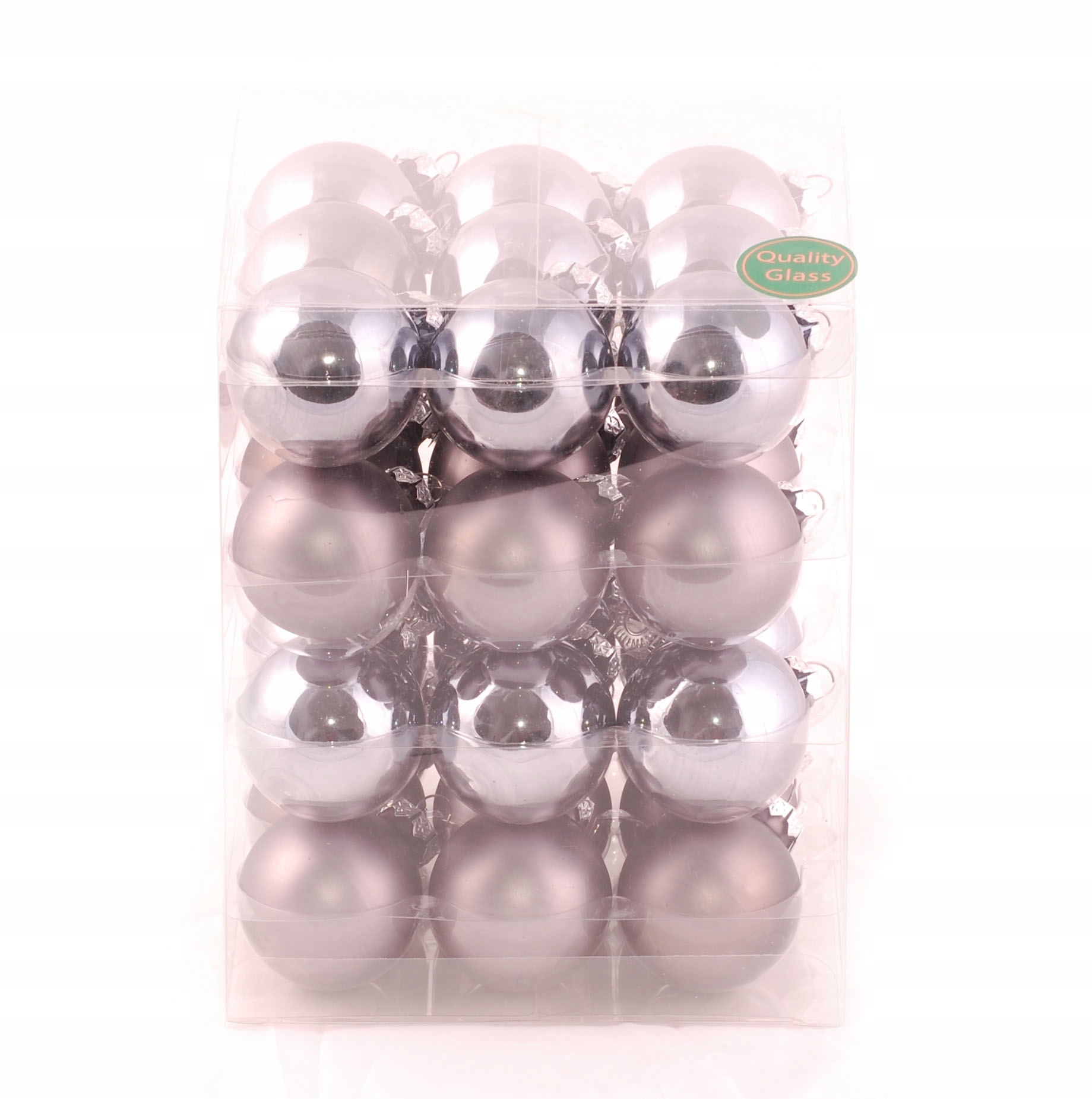 

Bombki szklane 40mm stalowe x36 na choinkę